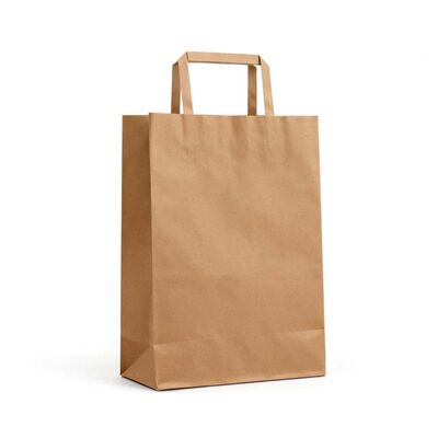Tear Resistant Customized Paper Bags Versatile Brown Kraft Shopping Bags Eco Friendly
