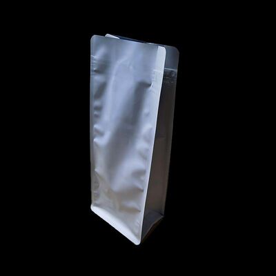 Food Grade Plastic Coffee Bag White Zipper Coffee Bags Moisture Proof