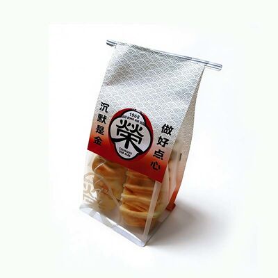 Food Grade Plastic Bread Bag Greaseproof Tin Tie Packaging With Clear Window