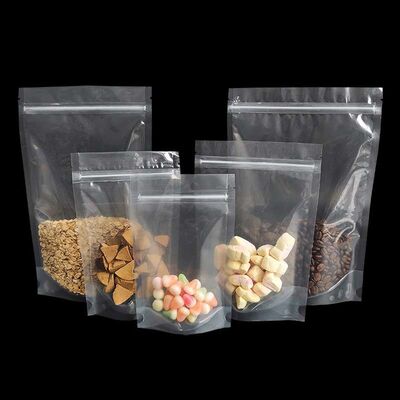 Transparent Stand UP Pouch Food Safe Resealable Sweet Pouches Tear Resistant