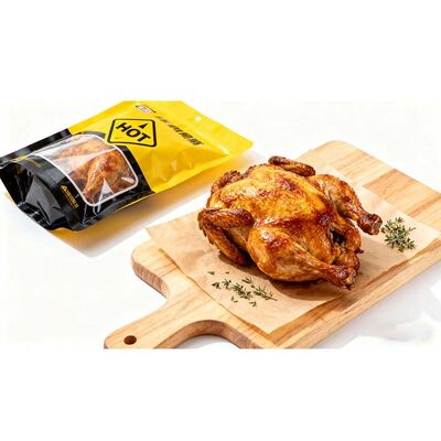 Food Safe Hot Chicken Bag Durable Zipper Plastic Bags Resealable For Deli Restaurant Use