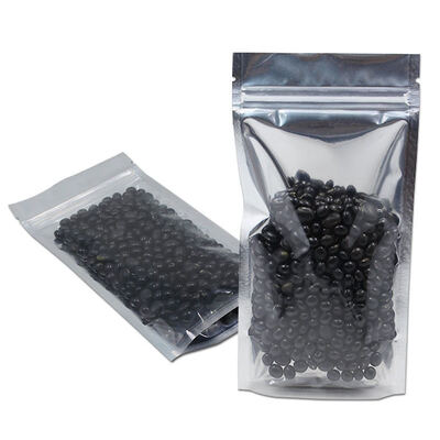 Food Grade  Clear Window Pouch High Barrier Aluminum Foil Pouches Resealable