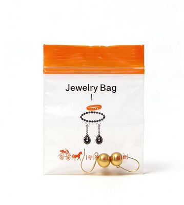 Personalized Recyclable Plastic Bag Reusable Jewelry Ziplock Plastic Bags 6x6cm