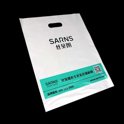 Customizable Recyclable Plastic Bag Lightweight Die Cut Handle Shopping Bags Biodegradable
