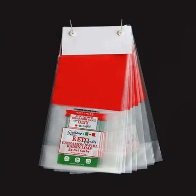 Customized Plastic Wicketed Bags Lightweight Clear Plastic Bread Bags Tear Resistant For Supermarket