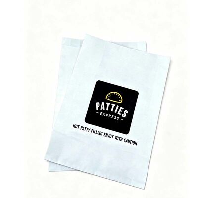 Custom Logo Paper Satchel Bags High Load Bearing White Paper Food Bag Eco Friendly