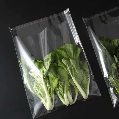 Self Adhesive Micro Perforated Plastic Bags Breathable Vegetable Produce Bag High Clarity