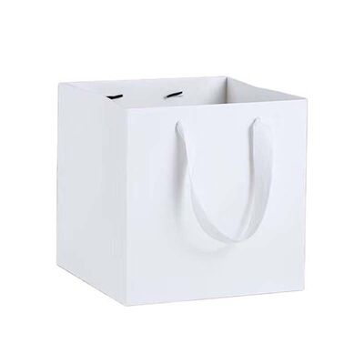 Solid Color Kraft Tote Bags Thickened Square Bottom Gift Bags Large Capacity