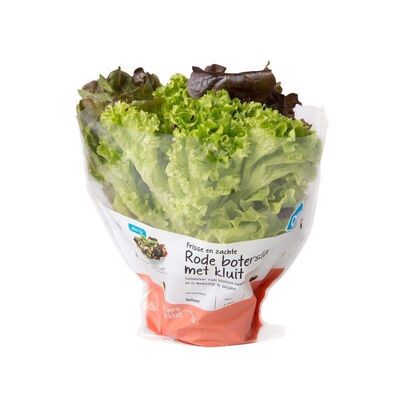 Trapezoid Plastic Vegetable Bags CPP OPP Lettuce Plastic Bag With Micro Perforations