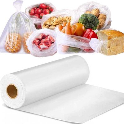 Food Grade Plastic Roll Bags Transparent Supermarket Plastic Bag Roll Moisture Resistant