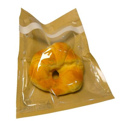 Kraft Paper Clear Window Flat Bottom Sandwich Bags Tear Open Resealable Packaging For Bakery Takeaway Food