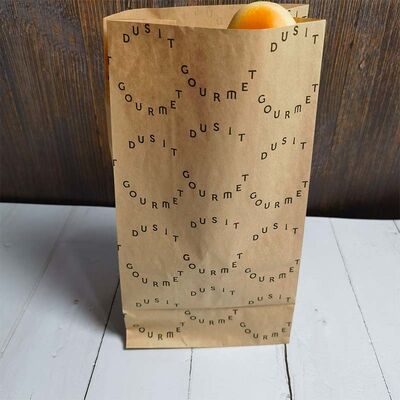 Eco Custom Printed Square Bottom Kraft Bakery Bags Oil-Proof Optional Stand Up Paper Pouches For Artisan Bread Pastry