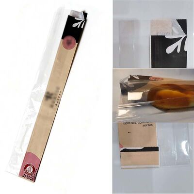Eco Friendly Paper Baguette Bread Bags Biodegradable Film Fronted Baguette Bags Sturdy