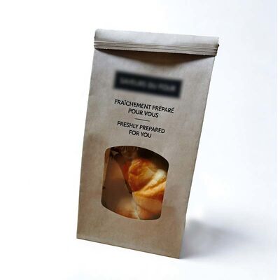 Brown Kraft Paper Window Bags Recyclable Window Tin Tie Bags Customized