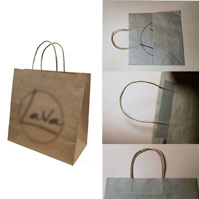 Versatile Twisted Handle Paper Bag Reusable Recyclable Paper Bag Brown