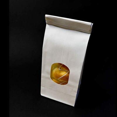 White Custom Tin Tie Bags Reusable Tin Tie Bags With Window
