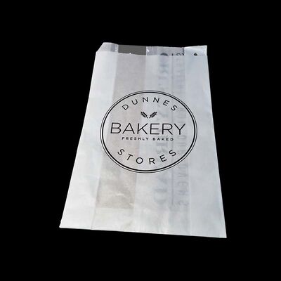 Durable Paper Baguette Bags White Kraft Flat Paper Bags With Clear Window