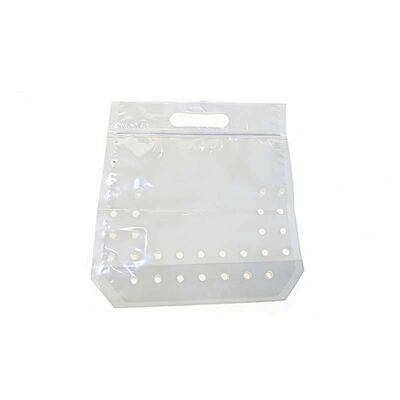 Customized Ventilated Plastic Bags Biodegradable Clear Vegetable Bags With Die Cut Handle