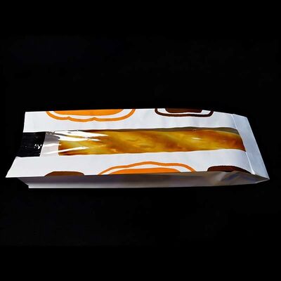 Waterproof Flat Bottom Paper Bag Grease Resistant Baguette Bread Bags White
