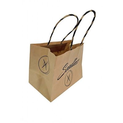 Matte / Glossy Kraft Paper Shopping Bags Biodegradable Heavy Duty Brown Paper Bags