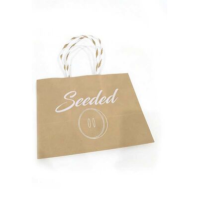 Matte / Glossy Kraft Paper Shopping Bags Biodegradable Heavy Duty Brown Paper Bags
