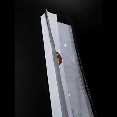 White Flat Bottom Paper Bag Durable Satchel Paper Bags With Window