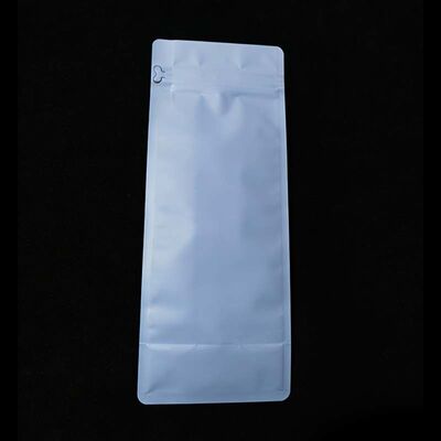 Food Grade Plastic Coffee Bag White Zipper Coffee Bags Moisture Proof