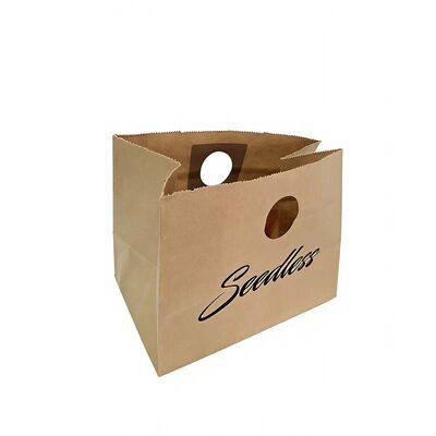Eco Friendly Die Cut Bag Biodegradable Kraft Paper Shopping Bag Recyclable