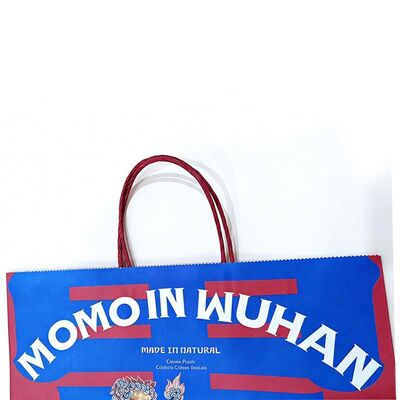 Compostable Twisted Handle Paper Bag Durable Shopping Paper Bags With Handles