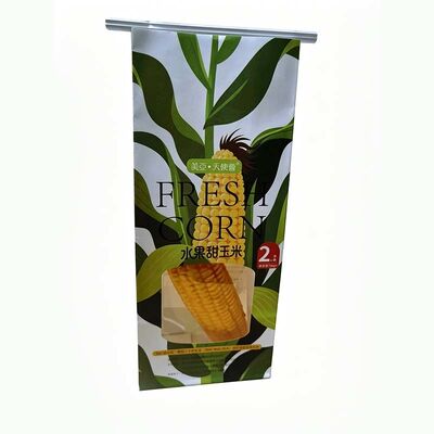 Greaseproof Window Paper Bags Customized Tin Tie Paper Bag Resealable For Fresh Produce