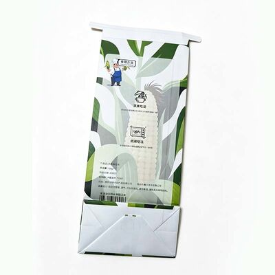 Greaseproof Window Paper Bags Customized Tin Tie Paper Bag Resealable For Fresh Produce