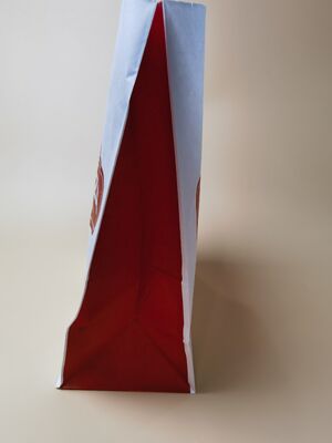 Recyclable Food Paper Bags Square Bottom Custom Takeaway Bags Tear Resistant