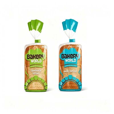 Odorless Plastic Bread Bag Waterproof Bakery Bags With Logo