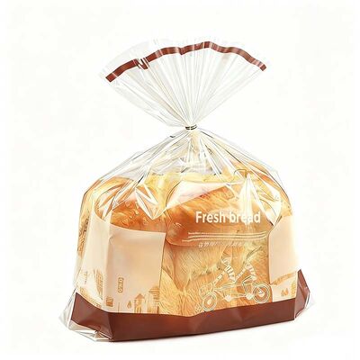 Custom Size Plastic Bread Bag Eco Friendly Bread Packaging Plastic Bags Moisture Resistant