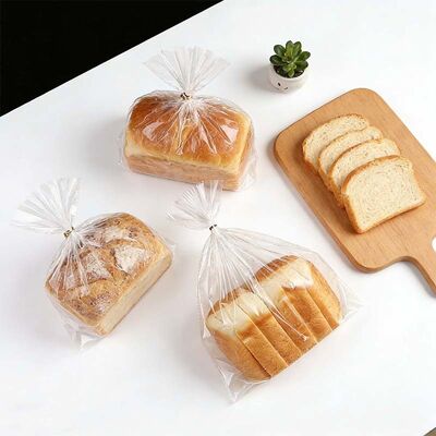 Custom Size Plastic Bread Bag Eco Friendly Bread Packaging Plastic Bags Moisture Resistant