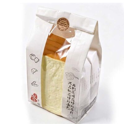 Moisture Resistant Window Paper Bags Eco Friendly Kraft Paper Bread Bag Greaseproof