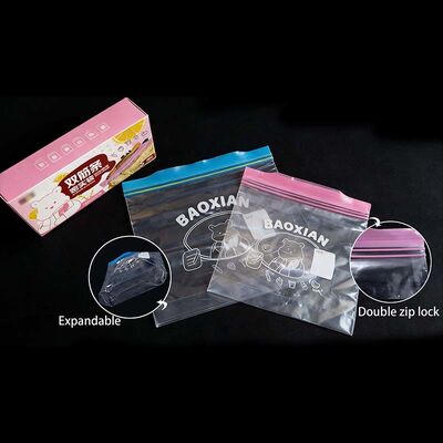 Custom Logo Zipper Seal Bag No Leakage Plastic Zip Lock Bags Reusable