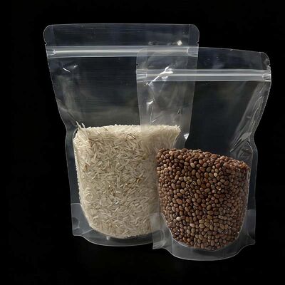 Lightweight Heavy Duty Clear Plastic Bags Airtight Stand Up Food Storage Bags