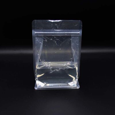 Food Grade Square Bottom Bag Resealable Clear Ziplock Bags For Nuts Snack Dry Food