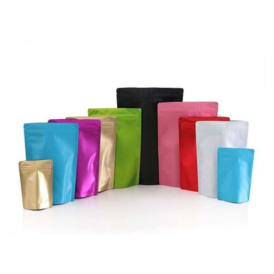 Matte Colored Stand UP Pouch High Barrier Stand Up Coffee Bags Puncture Resistant