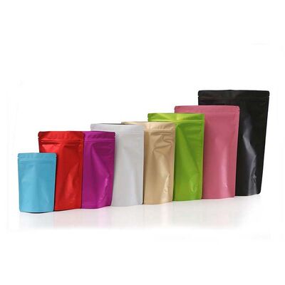 Matte Colored Stand UP Pouch High Barrier Stand Up Coffee Bags Puncture Resistant