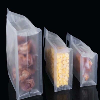 Frosted Plastic Stand Up Pouch Eight Side Seal Plastic Pouch Resealable