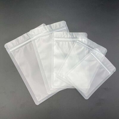 Thickened Laminated Packaging Bags Resealable Clear Flat Pouch Customized For Food Storage