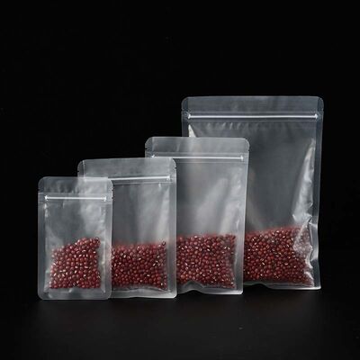Thickened Laminated Packaging Bags Resealable Clear Flat Pouch Customized For Food Storage