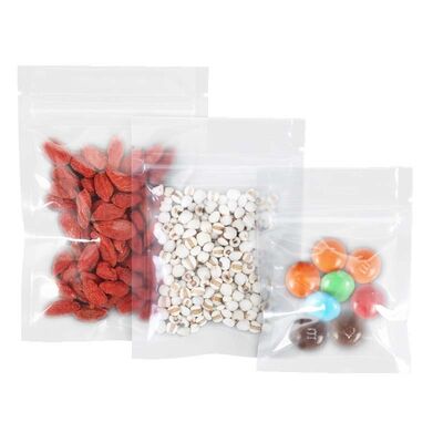 Thickened Laminated Packaging Bags Resealable Clear Flat Pouch Customized For Food Storage