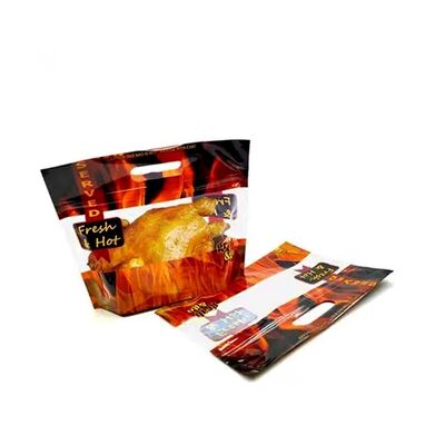 Custom Printed Rotisserie Chicken Bag Greaseproof Microwave Safe Bag For Rotisserie Packaging