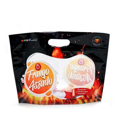 Custom Printed Rotisserie Chicken Bag Greaseproof Microwave Safe Bag For Rotisserie Packaging