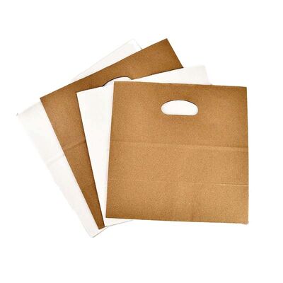 Recyclable Kraft Take Out Bags Eco Friendly Take Away Paper Bags Customizable