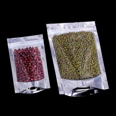 Food Grade  Clear Window Pouch High Barrier Aluminum Foil Pouches Resealable