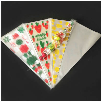 Resealable Plastic Bread Bag Food Grade Clear Triangle Cellophane Bags Lightweight